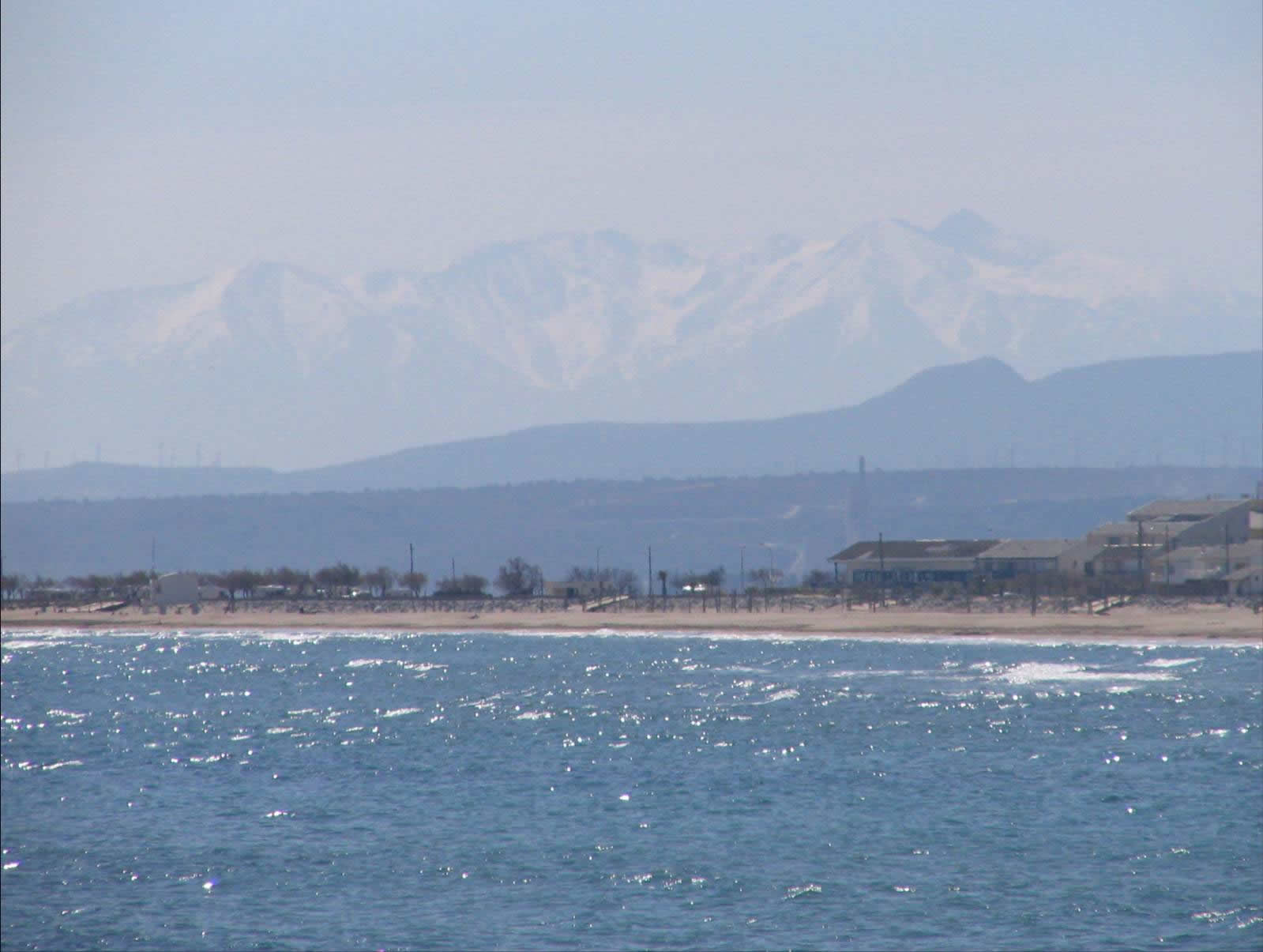 the Pyrenees from Gruissan Plage